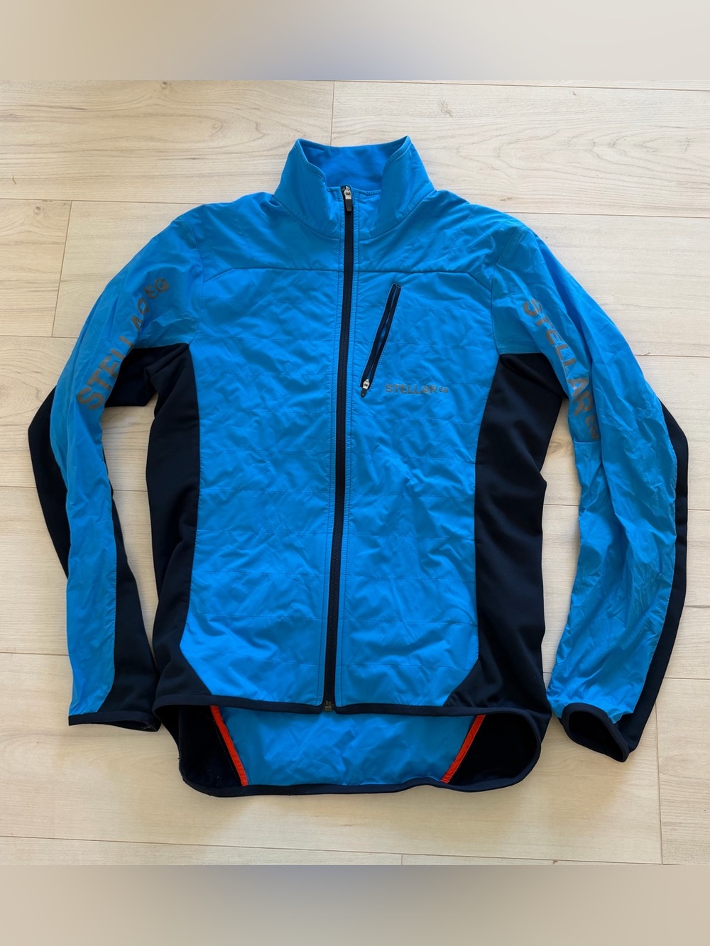 Stellar Performance Performance Zip Jacket in Bright Blue and Black